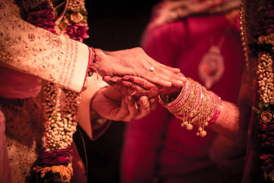 विवाह की रस्म का दृश्य